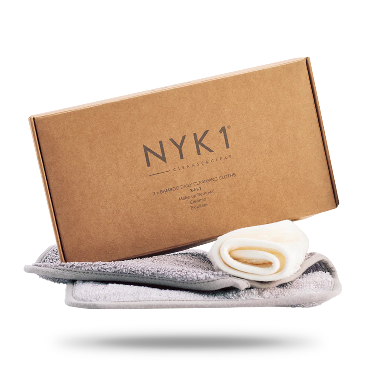 NYK1 Bamboo Face Cloth Flannels Pack of 2 Makeup Remover Washcloth - Image 4