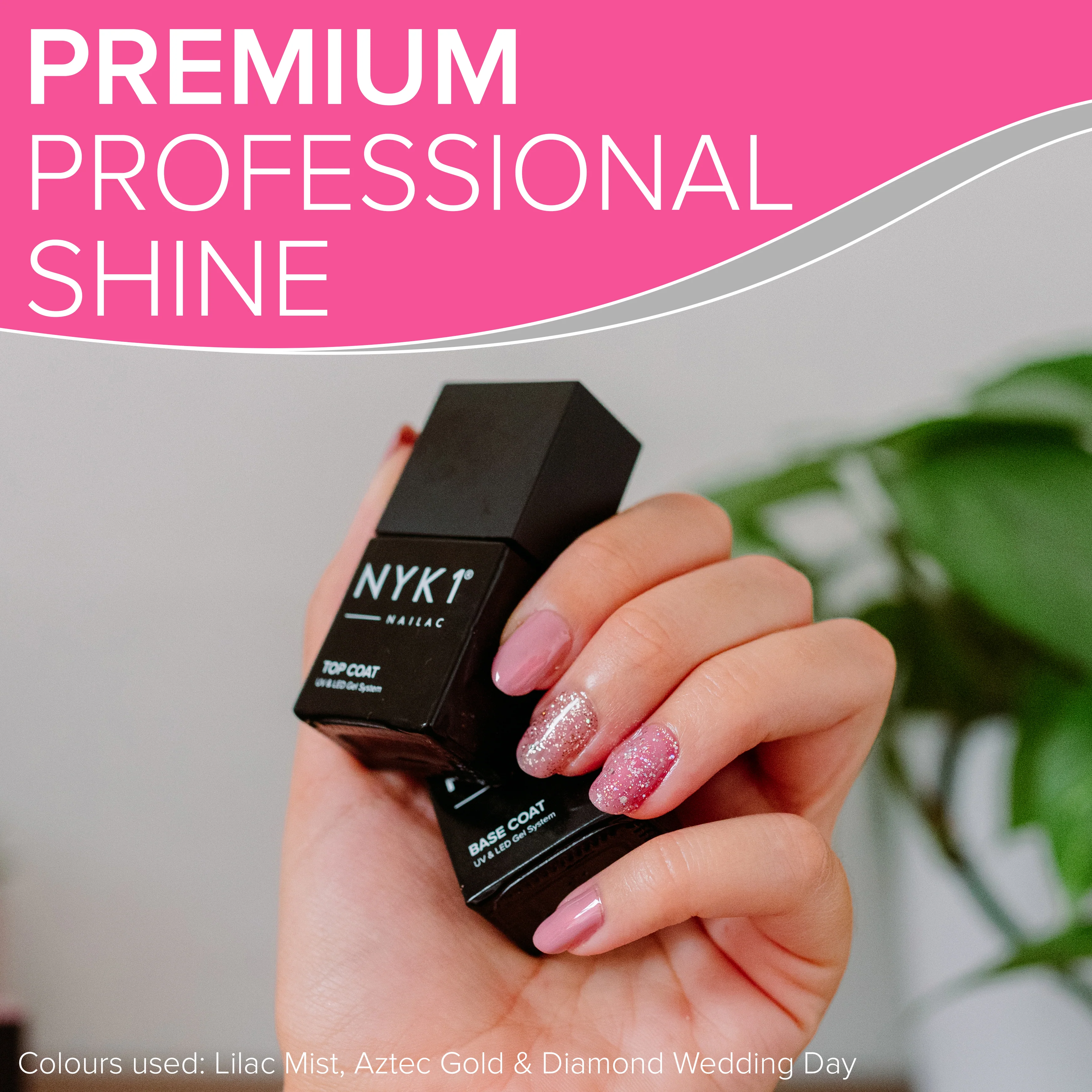 NYK1 Nailac Clear Gel Polish Base Coat - Image 6