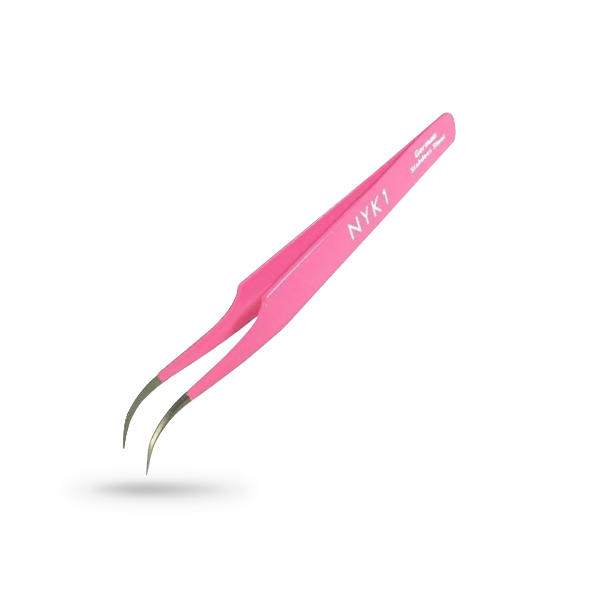 NYK1 Curved Tweezers (Silver/Pink) - Image 4