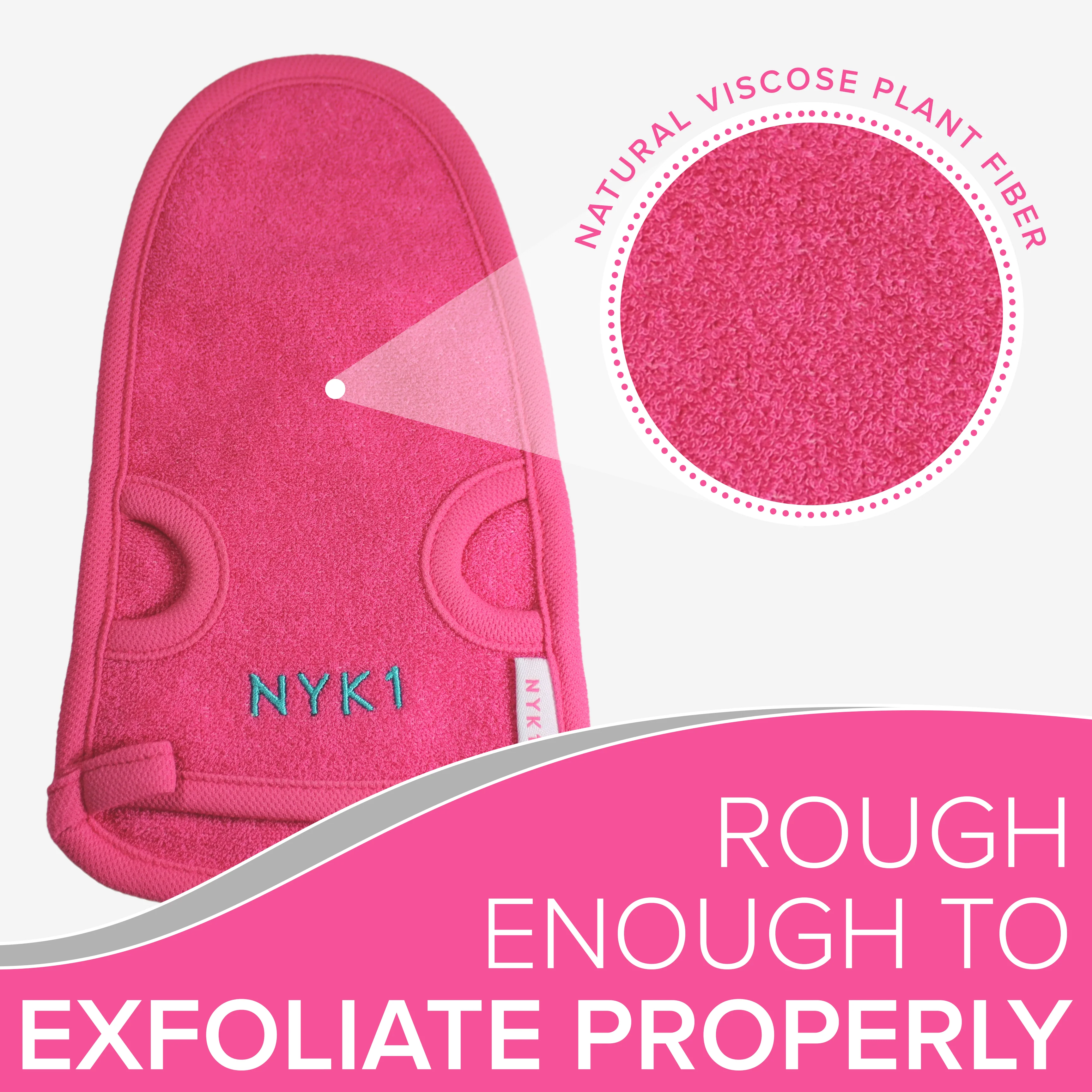 NYK1 Exfolimitt Spa Mitt (Black / Pink) - Image 23