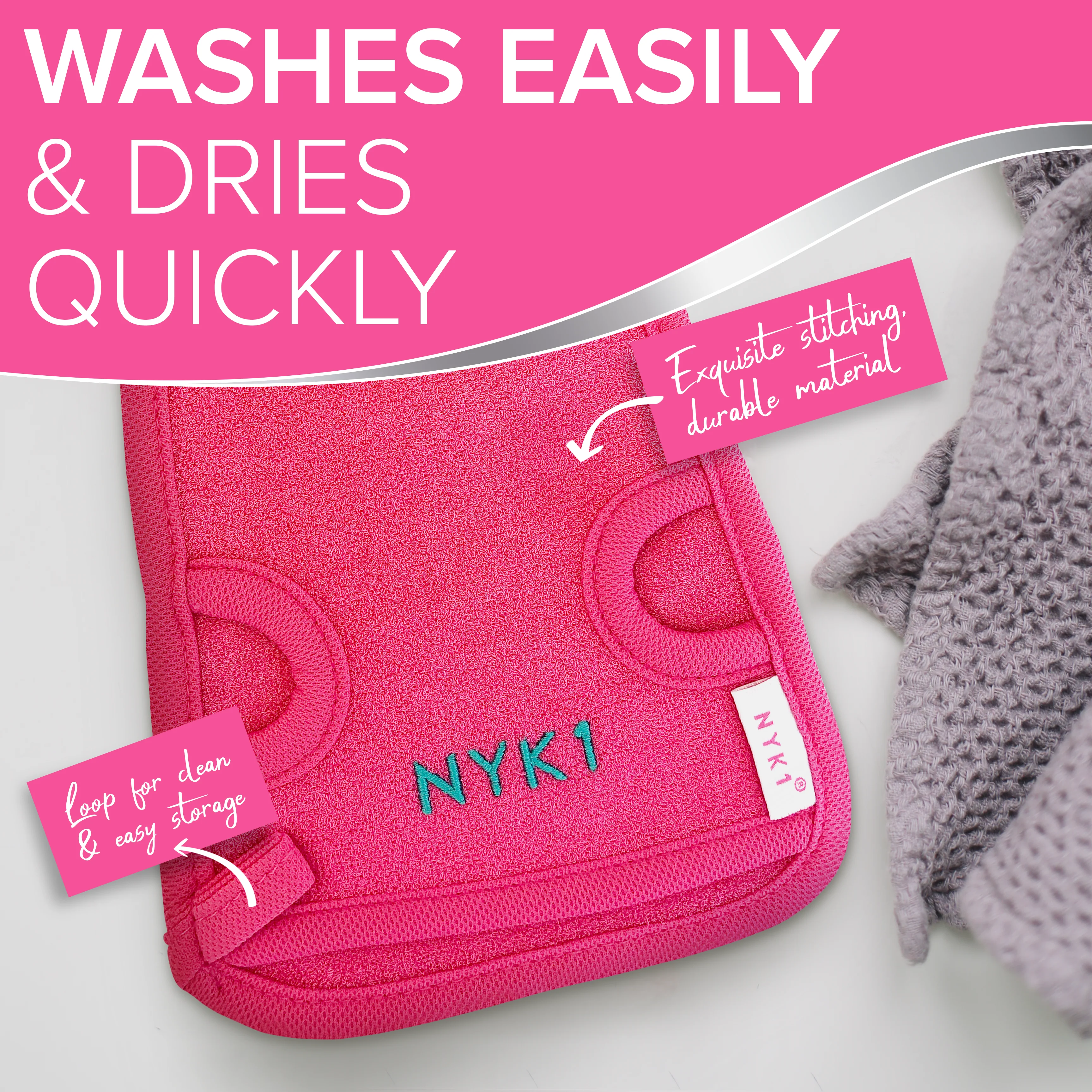 NYK1 Exfolimitt Spa Mitt (Black / Pink) - Image 26