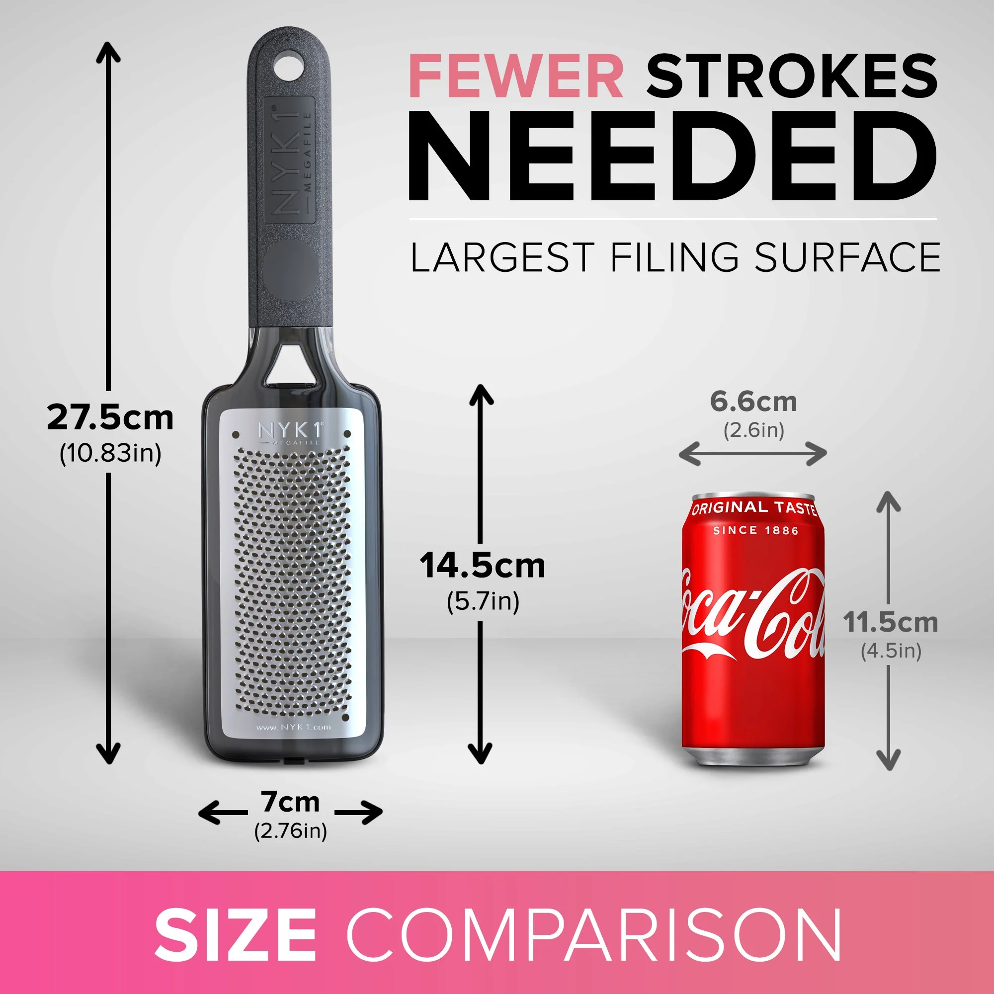 NYK1 MegaFile Foot File Pedicure (Black / Pink) Rasp - Image 14