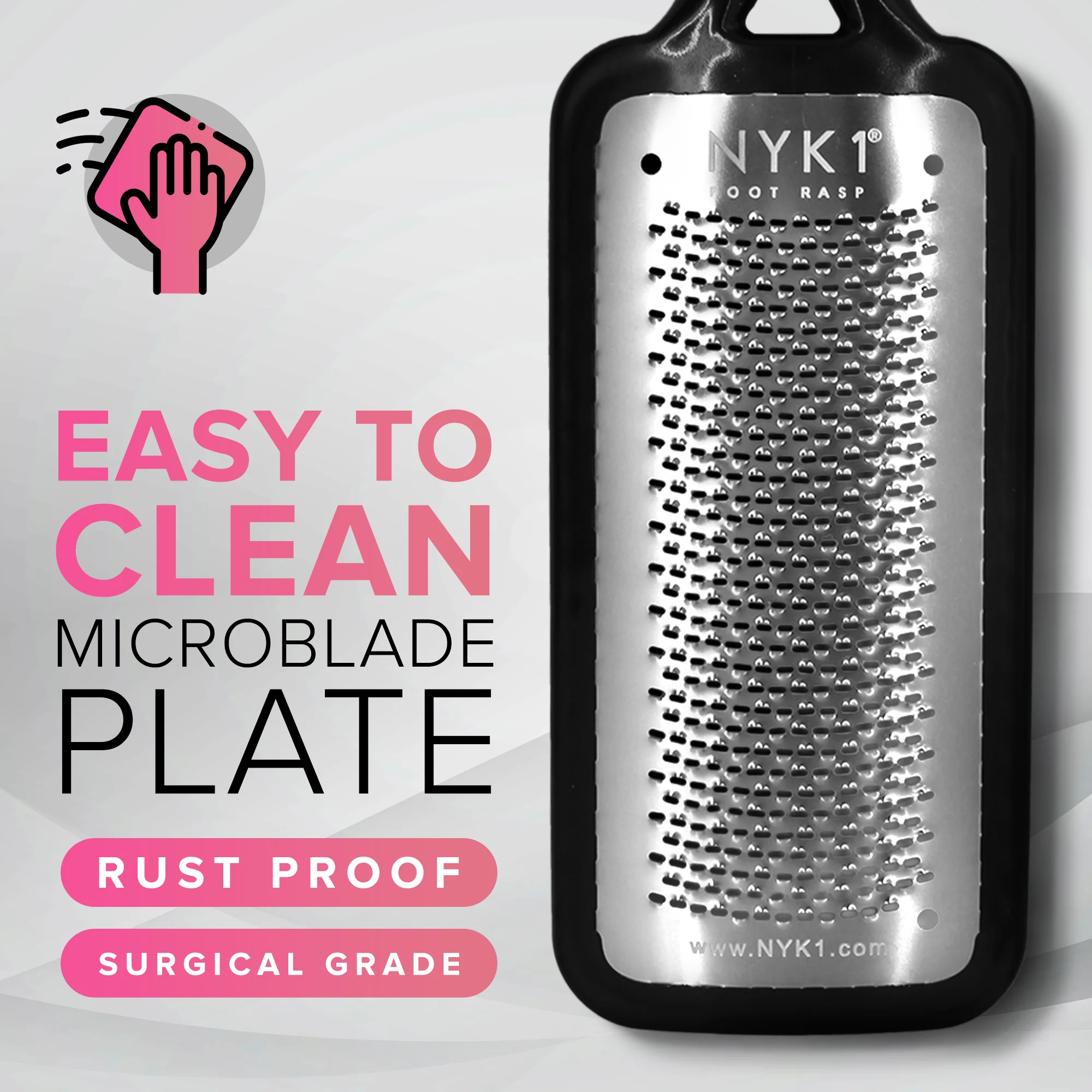 NYK1 MegaFile Foot File Pedicure (Black / Pink) Rasp - Image 17