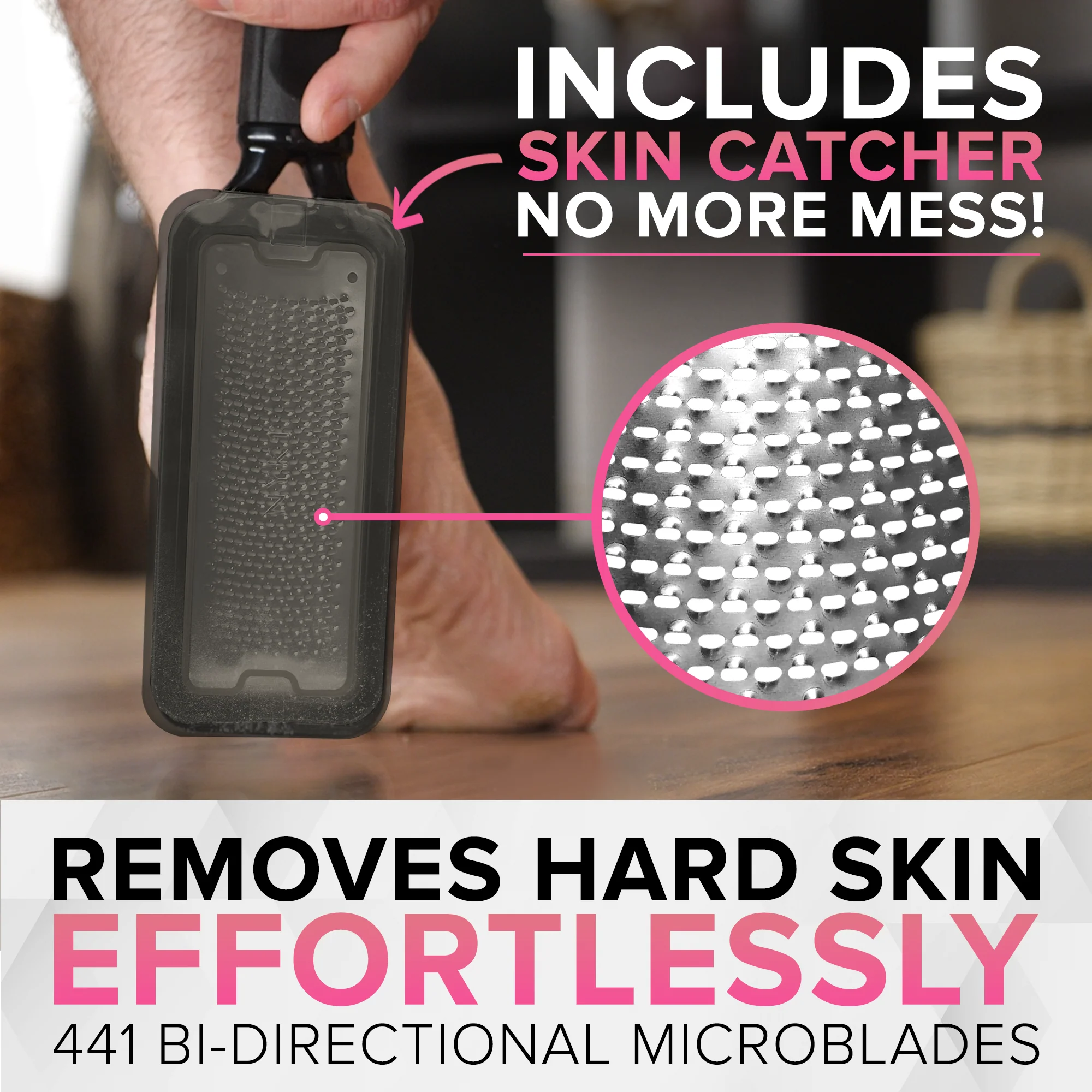 NYK1 MegaFile Foot File Pedicure (Black / Pink) Rasp - Image 3