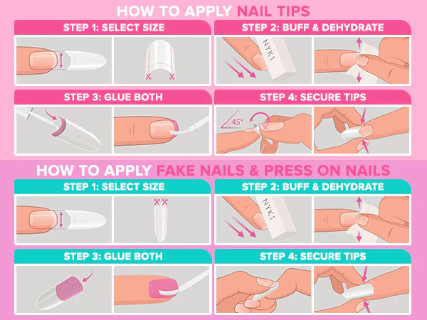NYK1 Salon Professional Nail Tips (Natural / White) - Image 12