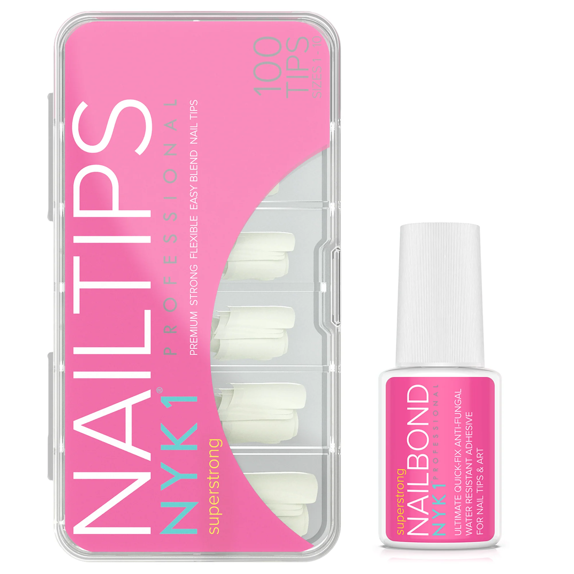 NYK1 Salon Professional Nail Tips (Natural / White) - Image 15