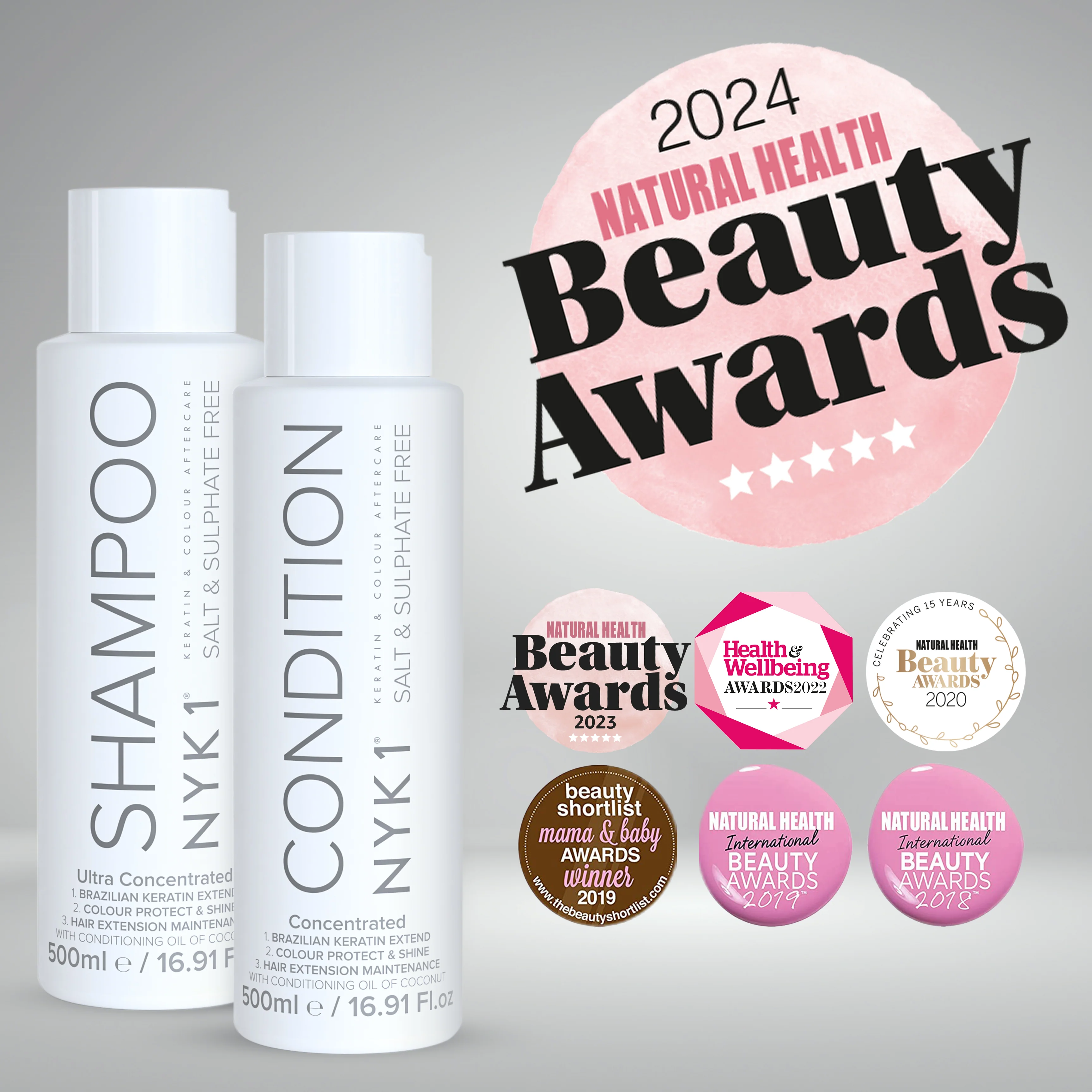 NYK1 Salt Free Sulphate Free Aftercare Shampoo Or Conditioner Keratin Colour - Image 6