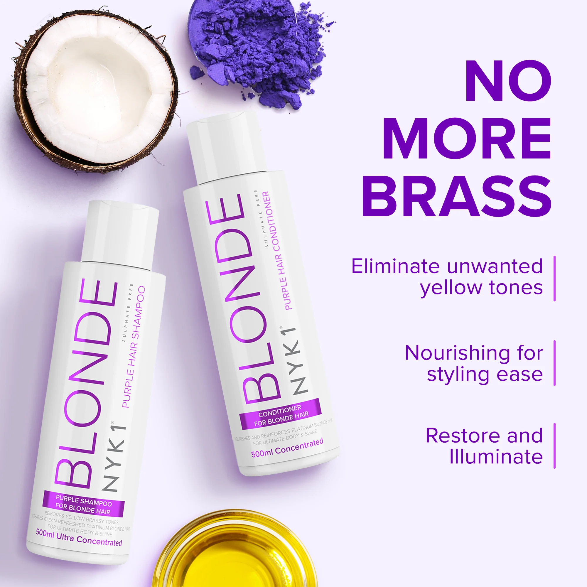 NYK1 Purple Shampoo & Conditioner For Blonde Hair Sulphate Free - Image 4